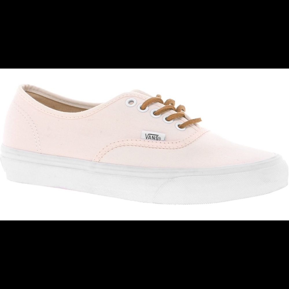 Pink Vans authentic slim and leather laces